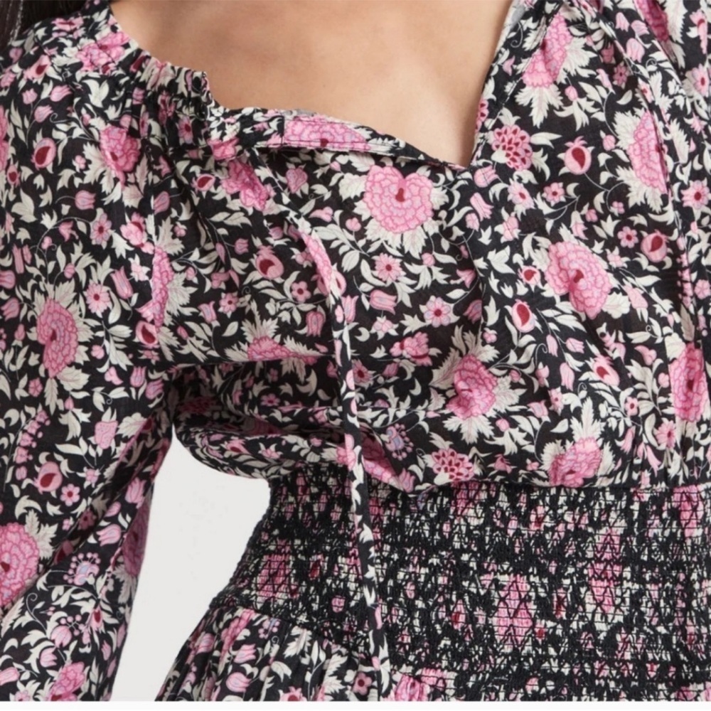 LoveShackFancy Netra Raspberry Spice Latte Mini Dress - Picture 2 of 7